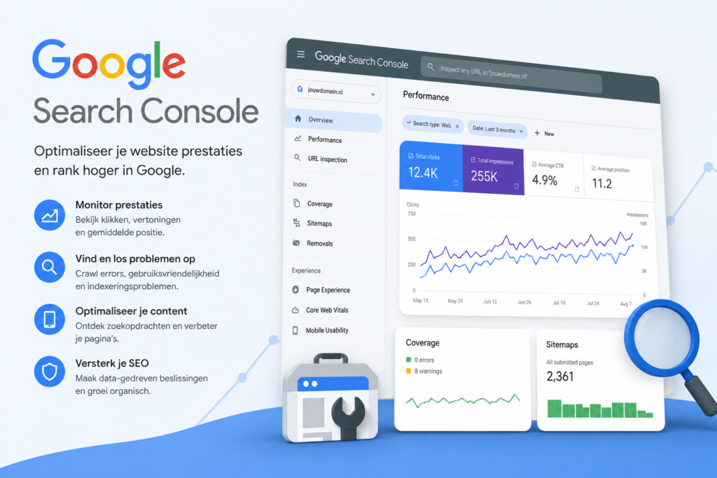 Google Search Console, gemaakt met AI dankzij Ageré