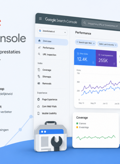 Google Search Console - gemaakt met AI dankzij Ageré