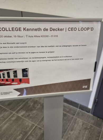 Kenneth De Decker Ondernemer voor de Klas AP Hogeschool 20 oktober 2026